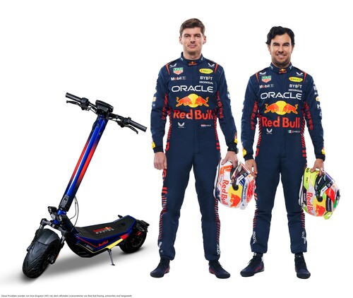 E-Scooter Red Bull Racing RS 1200 AT: Mit Empfehlung der Formel-1-Fahrer von Max Verstappen und Sergio Pérez.