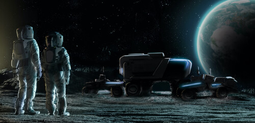 Animation des Lunar Terrain Vehicle (LTV) von GM und Lockheed Martin.