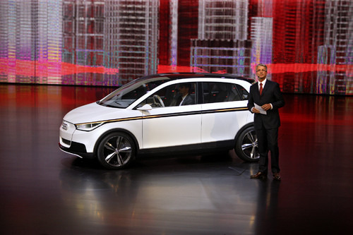 Audi A2 Concept bei der Volkswagen-Vorabendversanstaltung &quot;Driving Diversity&quot;.