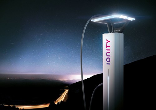 Ionity-Ladestationen, gestaltet von Designworks.