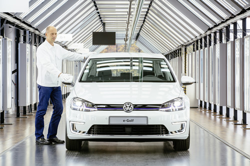 Kommt ab April 2017 aus der Gläsernen Manufaktur in Dresden: Volkswagen E-Golf.