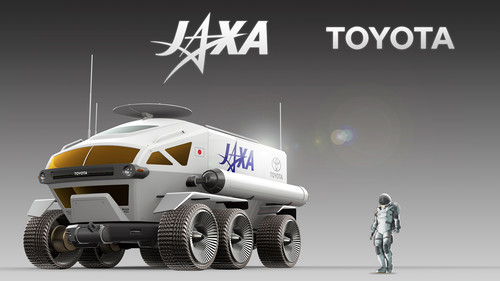 Konzept Rover-Mondfahrzeug mit Brennstoffzellenantrieb der Weltraumagentur JAXA und Toyota. 
