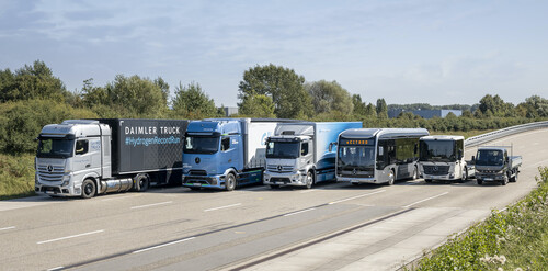 Mercedes-Benz GenH2 Truck, eActros 600, eActros 300, eCitaro, eEconic, Fuso eCanter.