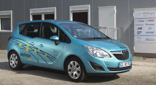 Opel-Meriva aus dem &quot;Me Regio Mobil&quot;-Projekt mit batterieelektrischem Antrieb.