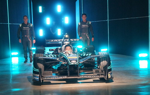 Panasonic Jaguar Racing: Adam Carroll, Ho-Pin Tung, Mitch Evans (von links).