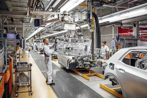 Produktion im Volkswagen-Werk Zwickau.