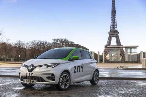 Renault Zoe des E-Carsharingdienstes Zity in Paris.