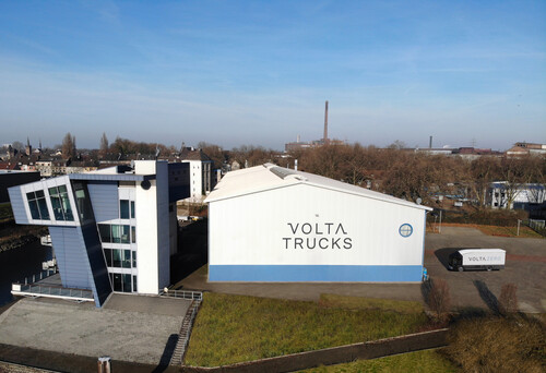 Servicezentrum von Volta Trucks in Duisburg.