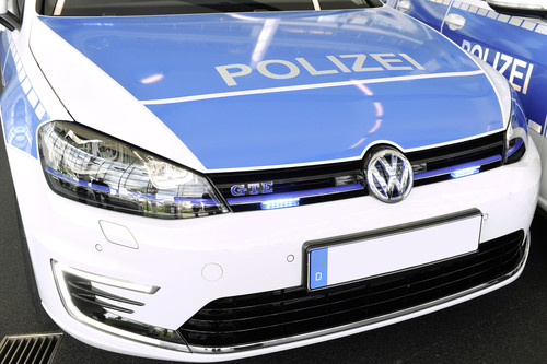 Volkswagen Golf GTE als Polizeifahrzeug.