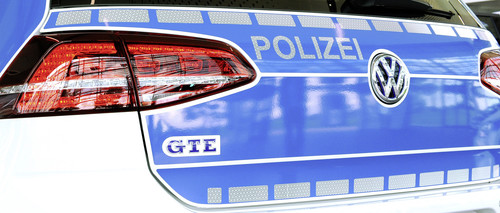 Volkswagen Golf GTE als Polizeifahrzeug.