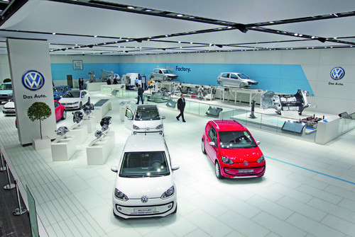 Volkswagen präsentiert seine Nachhaltigkeitsstrategie auf der Hannover Messe 2012.