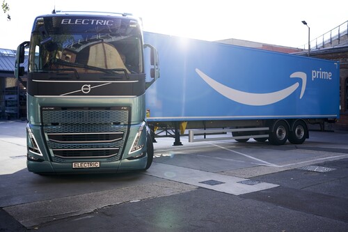 Vollelektrischer Volvo Truck für Amazon.