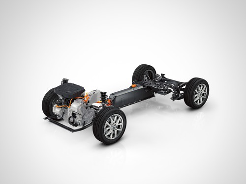 Volvo-Hybridantrieb T5 Twin Engine auf der kompakten Modular-Architektur (CMA).