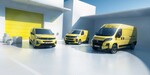 Leichte Nutzfahrzeuge von Opel (von links): Combo, Vivaro und Movano.