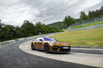 Porsche Panamera bei seiner Rekordrunde auf der Nürburgring-Nordschleife.